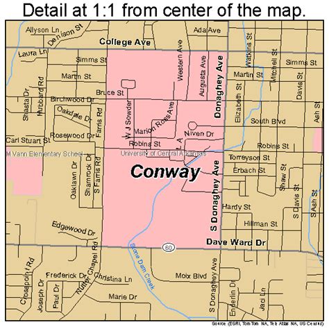 Conway Arkansas Street Map 0515190