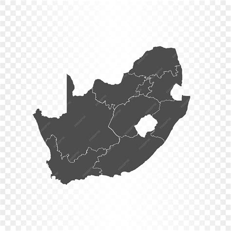 Renderização Isolada Do Mapa Da áfrica Do Sul Vetor Premium