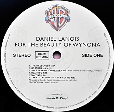 Daniel Lanois For The Beauty Of Wynona 180g Vinyl Lp Vinylvinyl