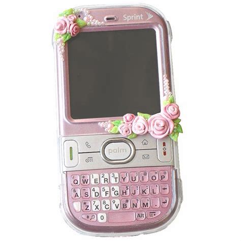 Rose Deco Cellphone Flip Phones Phone Pink