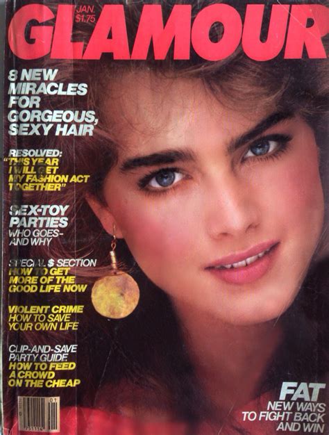 Brooke Shields Covers Glamour Magazine United States January 1982