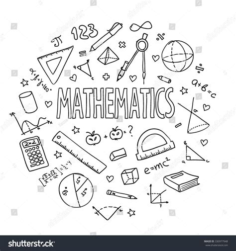 Hand Drawn Vector School Set Mathematics Can Be Used For Your Design