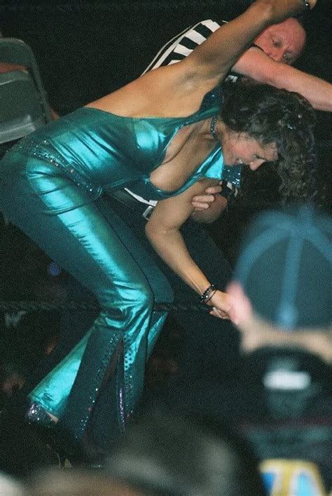 Stephanie Mcmahon In A Blue Jumpsuit At Wrestlemania X8 2002 Stephanie Mcmahon Stephanie