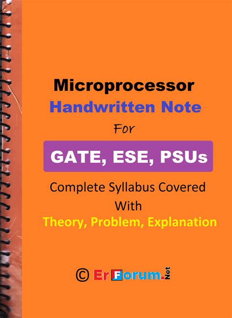 Microprocessor Handwritten Note Gate Ese Psus