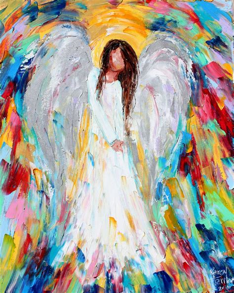 Angel Of Light Print On Canvas Angel Art Religious Art Made Etsy