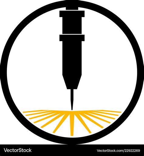 Laser Engraving Machine Design Logo Template Vector Image