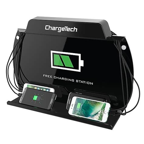 Chargetech Usb Charging Station For Most Smartphones Black Ct 300061