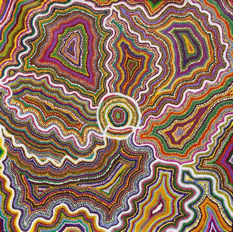Samuel Miller Colorful Australian Aboriginal Abstract Landscape Dot