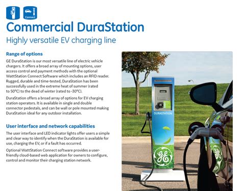 Ge Commercial Electric Vehicle Charger Level 2 Durastation Single