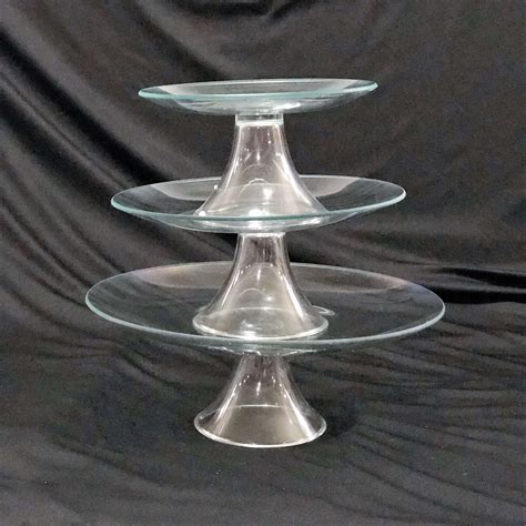 Bbi027 3 Tier Glass Cake Stand The Party Fish