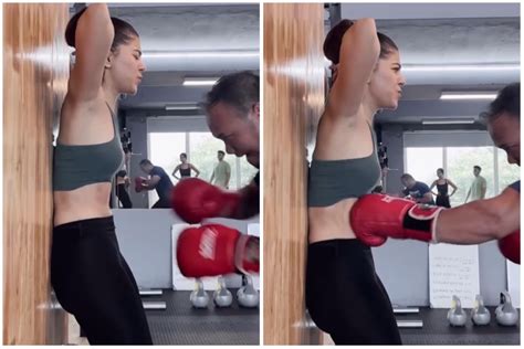 Alaya F Gets Punched In The Stomach During Tough Gym Training Session Video Viral