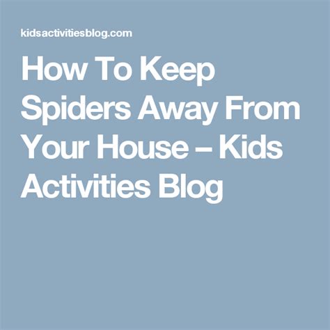 Easy Diy Natural Spider Repellent Spray To Keep Spiders Away Kids