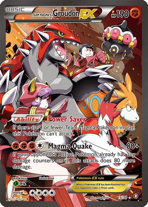 Team Magmas Groudon Ex Double Crisis Pokemon Rare Pokemon Cards