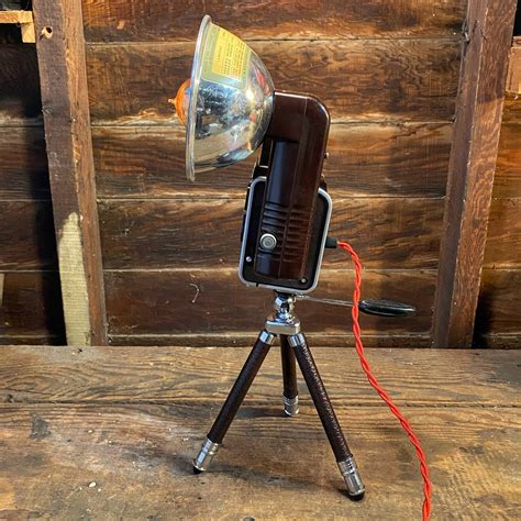 Brown Kodak Duaflex Camera Lamp Red Cord Lamp Co
