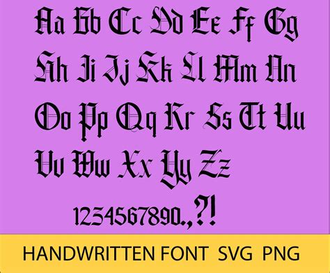 Old English Font Svg Font Svg Old English Font Svg Bundle Etsy Uk