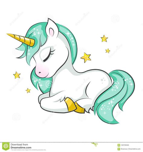 Cute Little Unicorn Stock Vector Illustration Of Magical 100726356