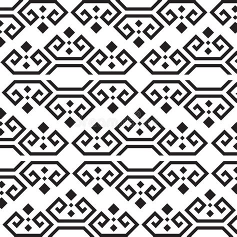 Pattern Batik Tapis Lampung Fabric Vector Background Stock
