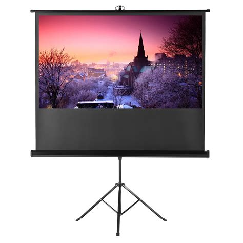 Excelvan 100 169 Portable Gain Pull Up Projector Screen For Hd Movies
