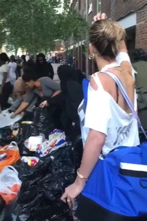 Rita Ora Helps Sort Donations For Fire Victims At Grenfell Tower After