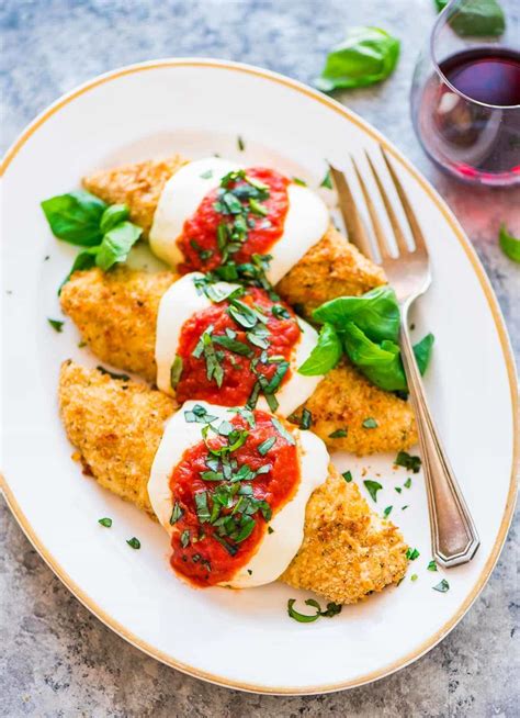 This easy chicken parmesan recipe with a crispy panko parmesan coating truly is the best and ready in 30 minutes. Baked Chicken Parmesan
