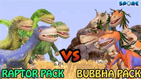 Raptor Pack Vs Bubbha Pack Dino Vs Cartoon S2e10 Spore Youtube