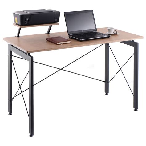 It boasts adjustable height and is suitable for the adjustable table is ideal to be used on sofa, bed, car, floor or anywhere you like. Computer Desk PC Laptop Table w/ Printer Shelf Home Office ...