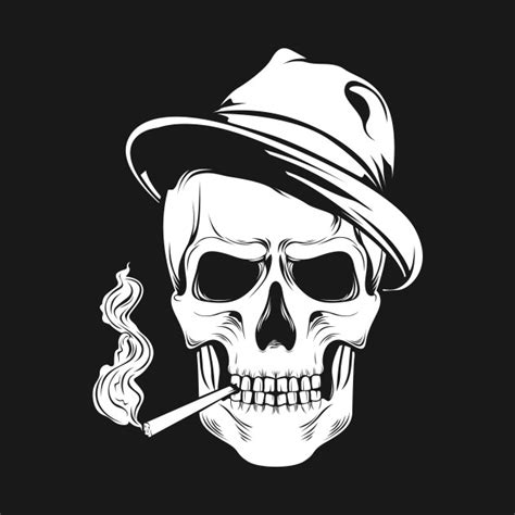 Smoking Skull Smoking Skull Tattoo T Shirt Teepublic