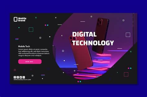 Premium Vector Mobile Tech Banner Template