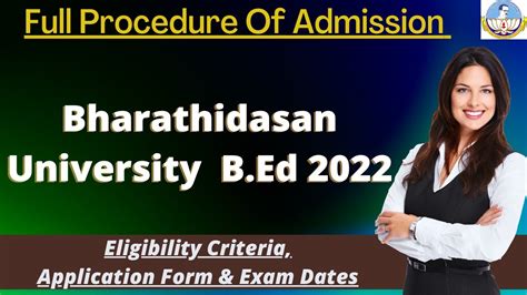 Bharathidasan University B Ed 2022 Application Form Dates