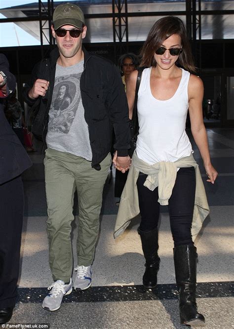 No Hangovers Here Beaming Justin Bartha And Fiancée Lia Smith Head Out Of Town Hand In Hand