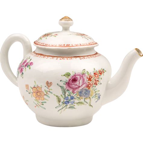 Dr Wall First Period Worcester Teapot Chinoiserie Style Tea Pots