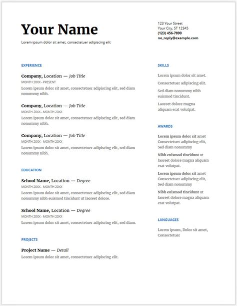 These resume templates for word allow you to choose a format and file type that will present your content on your reader's screen exactly as you see it on your own. Resume Template Google Docs - task list templates