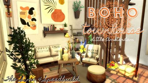 Boho Townhouseapartment The Sims 4 Speedbuild No Cc 🌱🏠