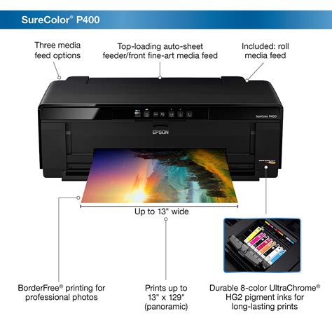 Epson Surecolor P400 Wireless Color Photo Printer 209 X 258 X 135