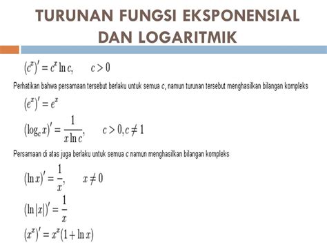 Lihat 19 Contoh Soal Turunan Fungsi Logaritma Dan Eksponensial