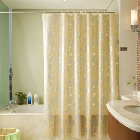 Eco Friendly Peva Shower Curtain Plants Pattern Waterproof Mildewproof