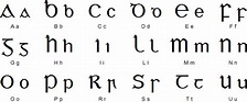 Irish Uncial alphabet. Alphabet Writing, Script Writing, Gaelic Words ...