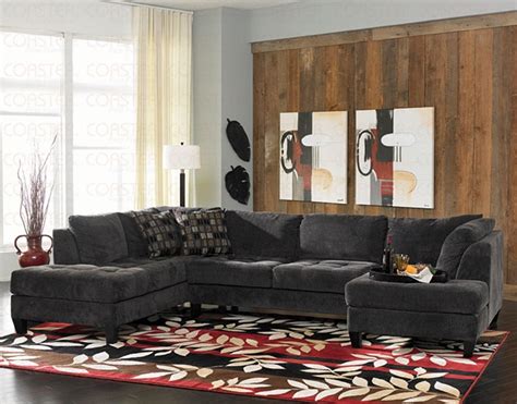 Hugh Left Laf Large Chaise 3 Piece Sectional In Thick