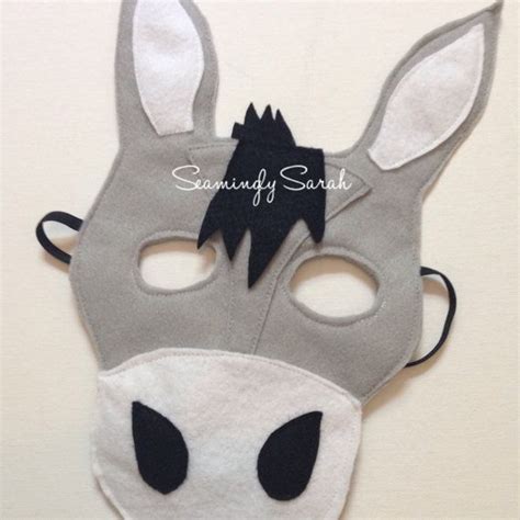 Childs Felt Donkey Mask Etsy Donkey Mask Handmade Kids Donkey