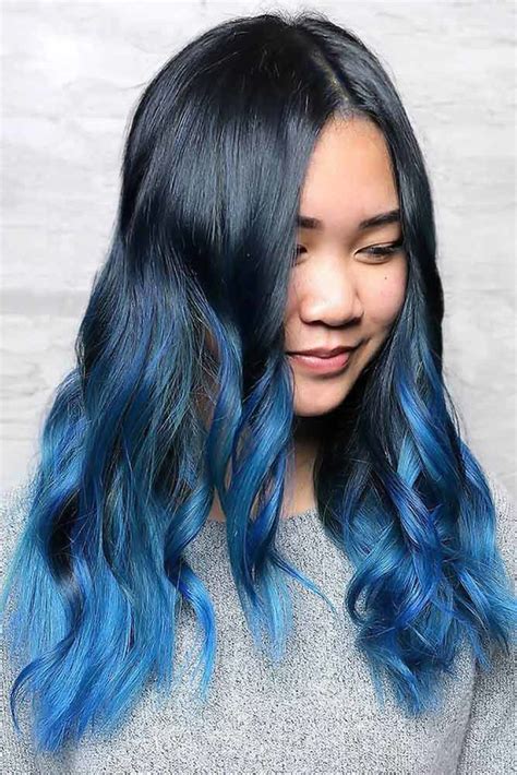 55 Tasteful Blue Black Hair Color Ideas To Try In Any Season Blue Black Hair Color Dark Blue