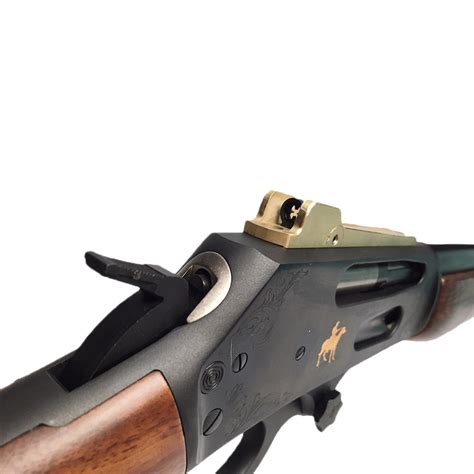 Marlin And Henry Rifle Peep Sights Black Silver Brass