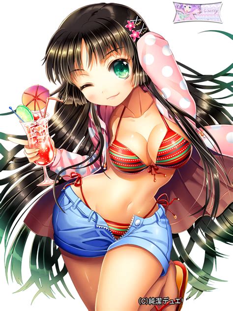 Anime Girl Swimsuit Extracted Bycielly By
