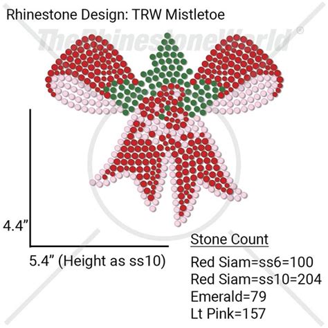 Mistletoe Rhinestone Design Instant Download