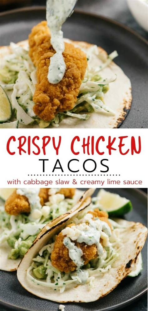 Crispy Chicken Tacos Kim S Cravings