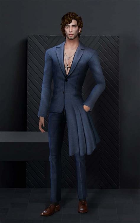 Spring 2020 Menswear Collection Suit At Hoanglaps Sims Sims 4 Updates
