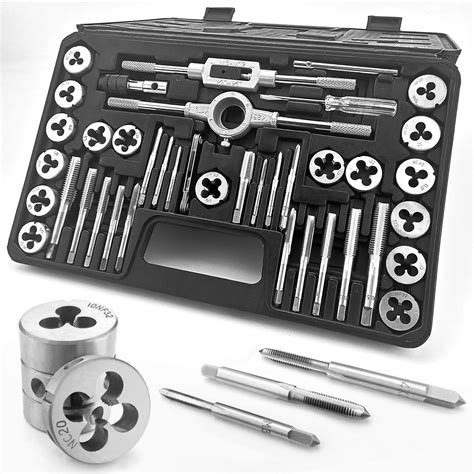 Buy Azuno 40 Piece Tap And Die Set In Sae Size Gcr15 Bearing Steel