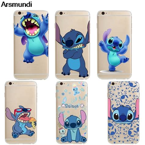 Arsmundi Stitch Funny Cute Cartoon Phone Cases For Iphone 4s Se 5c 5s 6