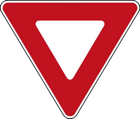 Yield Means You Must Give The Right Of Way To Other Yield Sign Canada