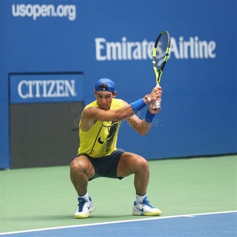 Fifteen Times Grand Slam Champion Rafael Nadal Of Spain Practices For