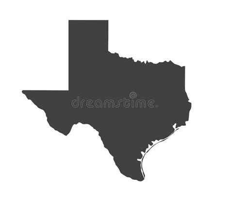 Vector Texas Map Silhouette Stock Illustration Illustration Of Shape